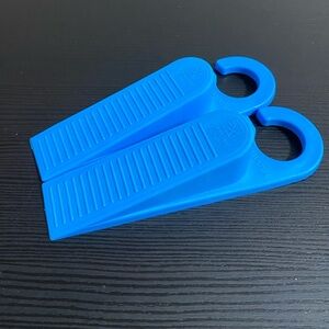 Blue Plastic Door Stopper - set of 2